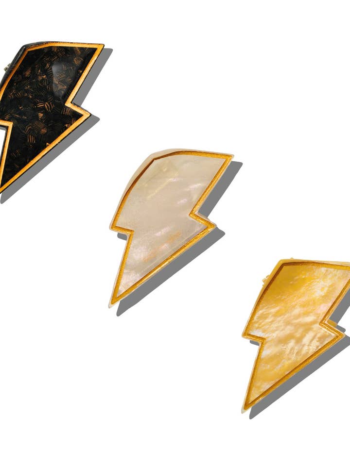 Håndmalet Lyn Hårklo Clips | Miljøvenlig for engroshandel hos Solar Eclipse