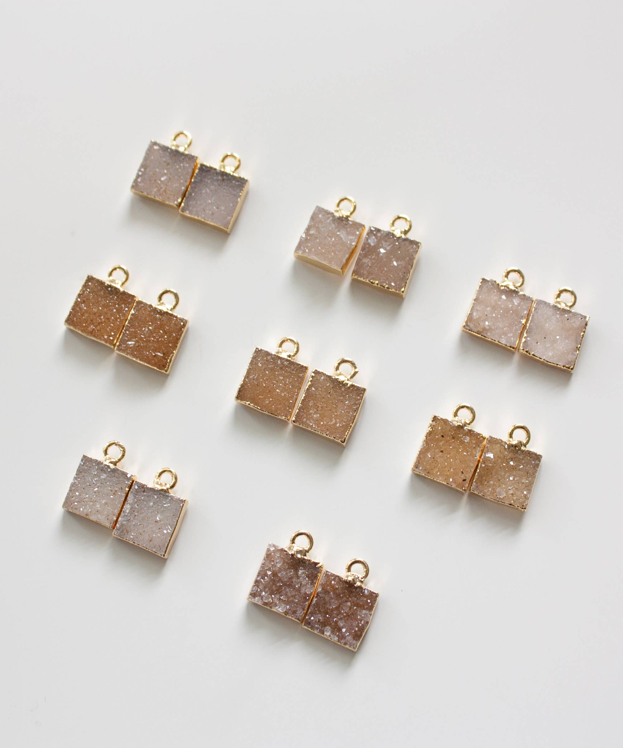 Pure Indigo Design – Engroshandel Hængeøreringe og creoløreringe – Roxy Square Druzy dråbe øreringe6