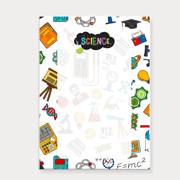 Science School Teacher Large Notepad | 5.5" x 8.5" for wholesale by Paper and Clips Co.