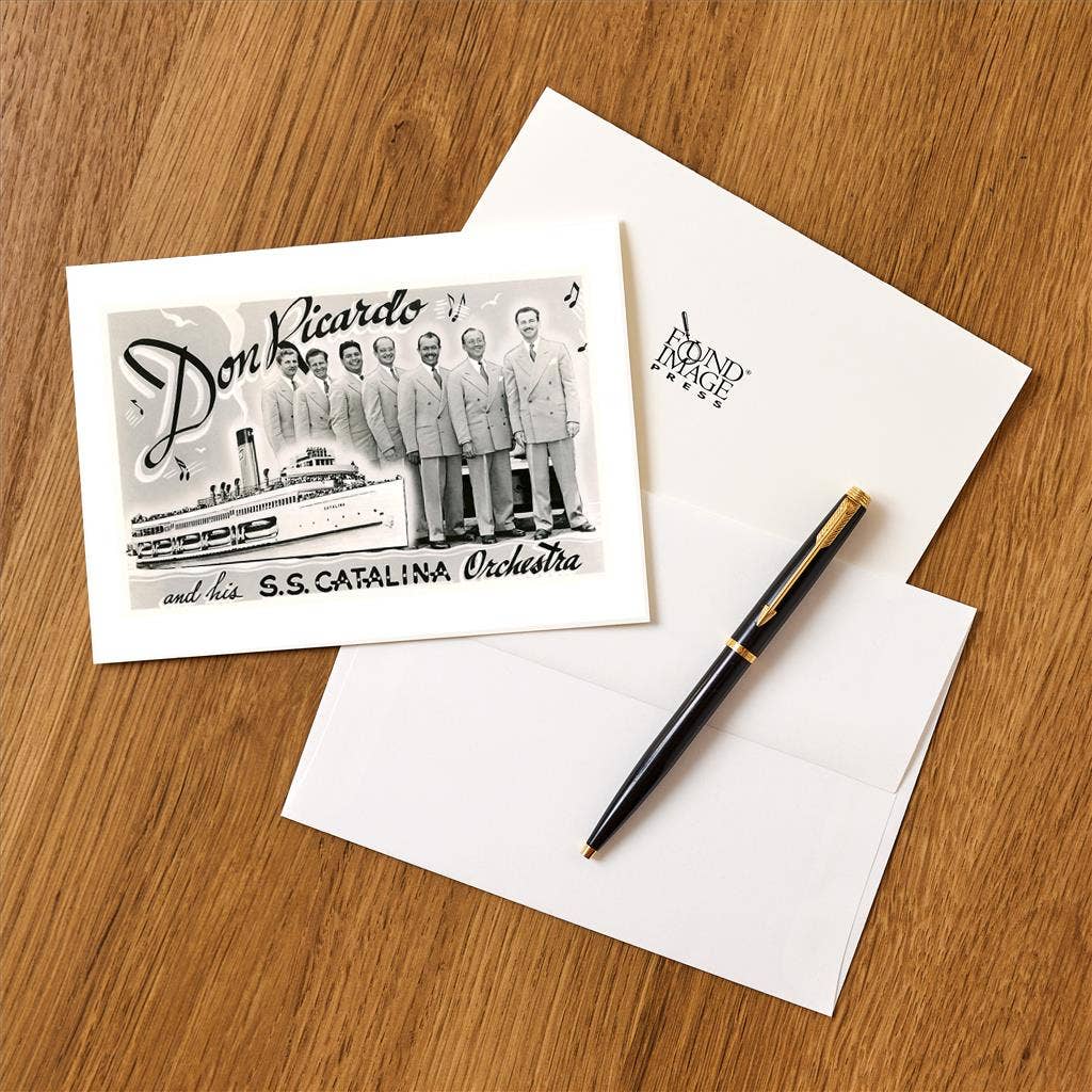Found Image Press - Wholesale Stationery/Notecard Set - Greeting Card CA-1302 Don Ricardo's Catalina Orchestra1