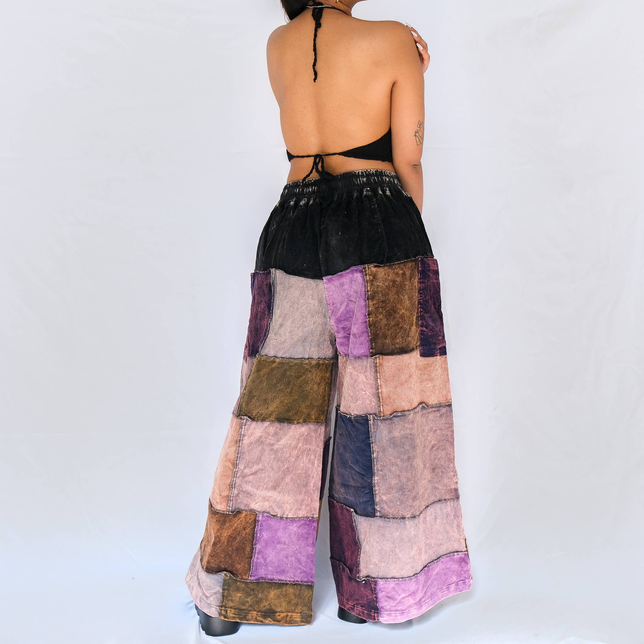 Karma Nepal Crafts - Wholesale Pants - Women's - Patchwork Corduroy Wide Leg Pants5