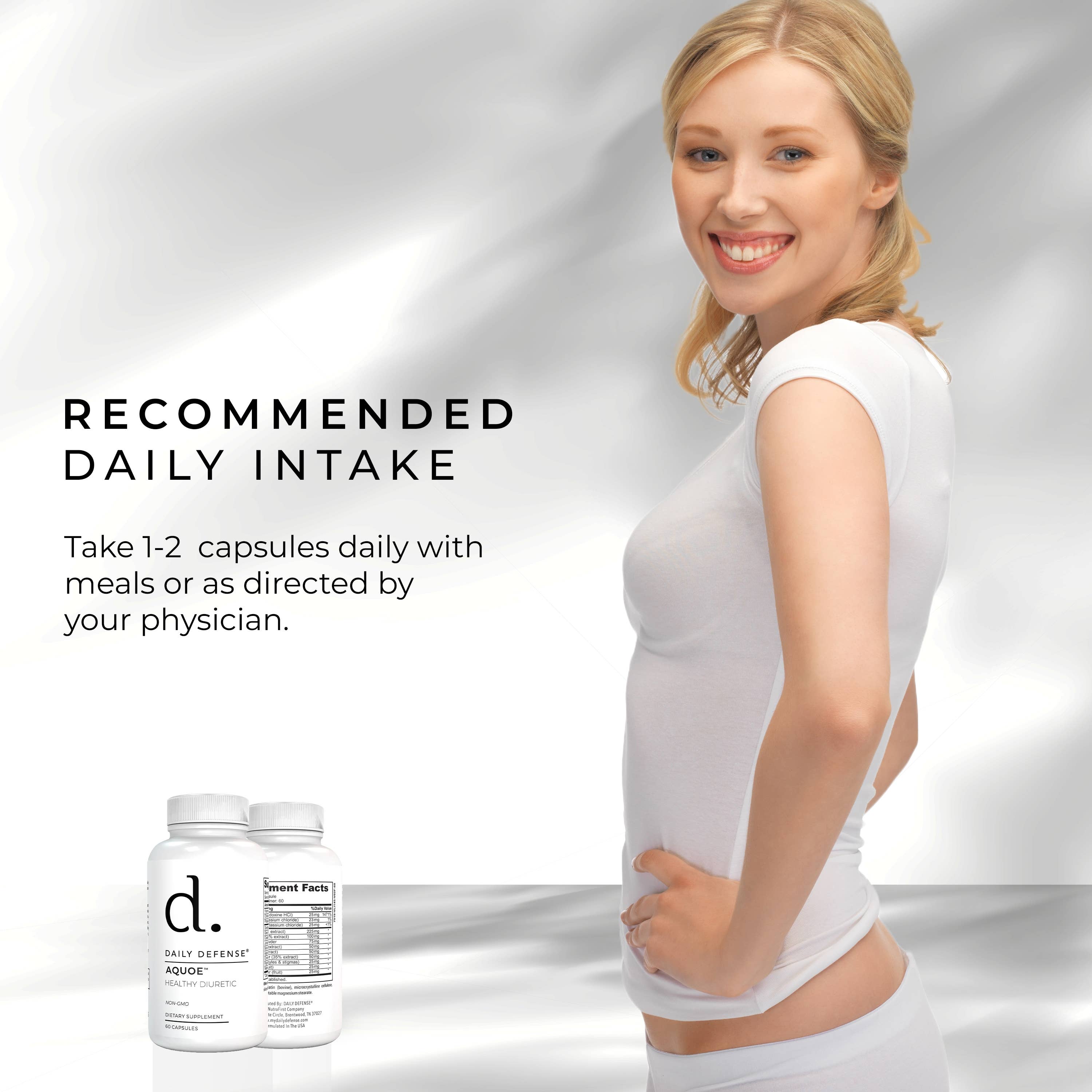 DAILY DEFENSE – wholesale Oral supplement/vitamin – AQUOE Healthy Diuretic7