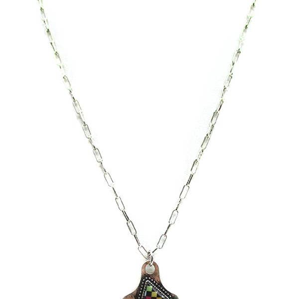 Collar con etiqueta de ganado de rayo a cuadros arcoíris para venta al por mayor de Snowing West