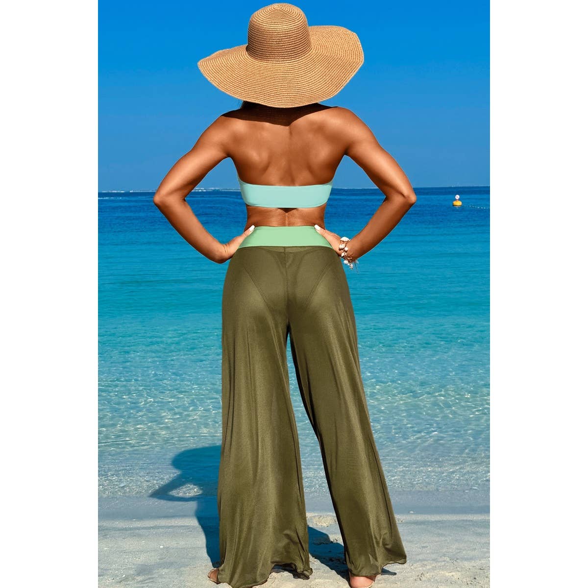 Elings - Vendita all'ingrosso Bikini - Donna - Set Bikini da Spiaggia in Metallo a Colori Solidi11