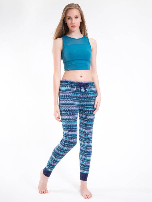 Stretchiges Mesh-Top, Pfauenblau für den Großhandel von Sugar And Bruno