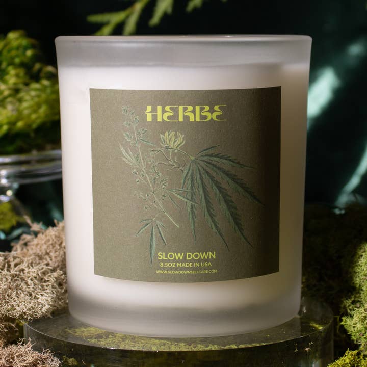 HERBE - Coconut Wax Candle for wholesale by Slow Down Self Care
