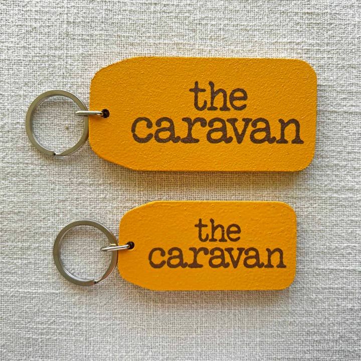 THE WOODEN POSTCARD COMPANY - Wholesale Keychain - Unisex - The Caravan - Wooden Key Tag