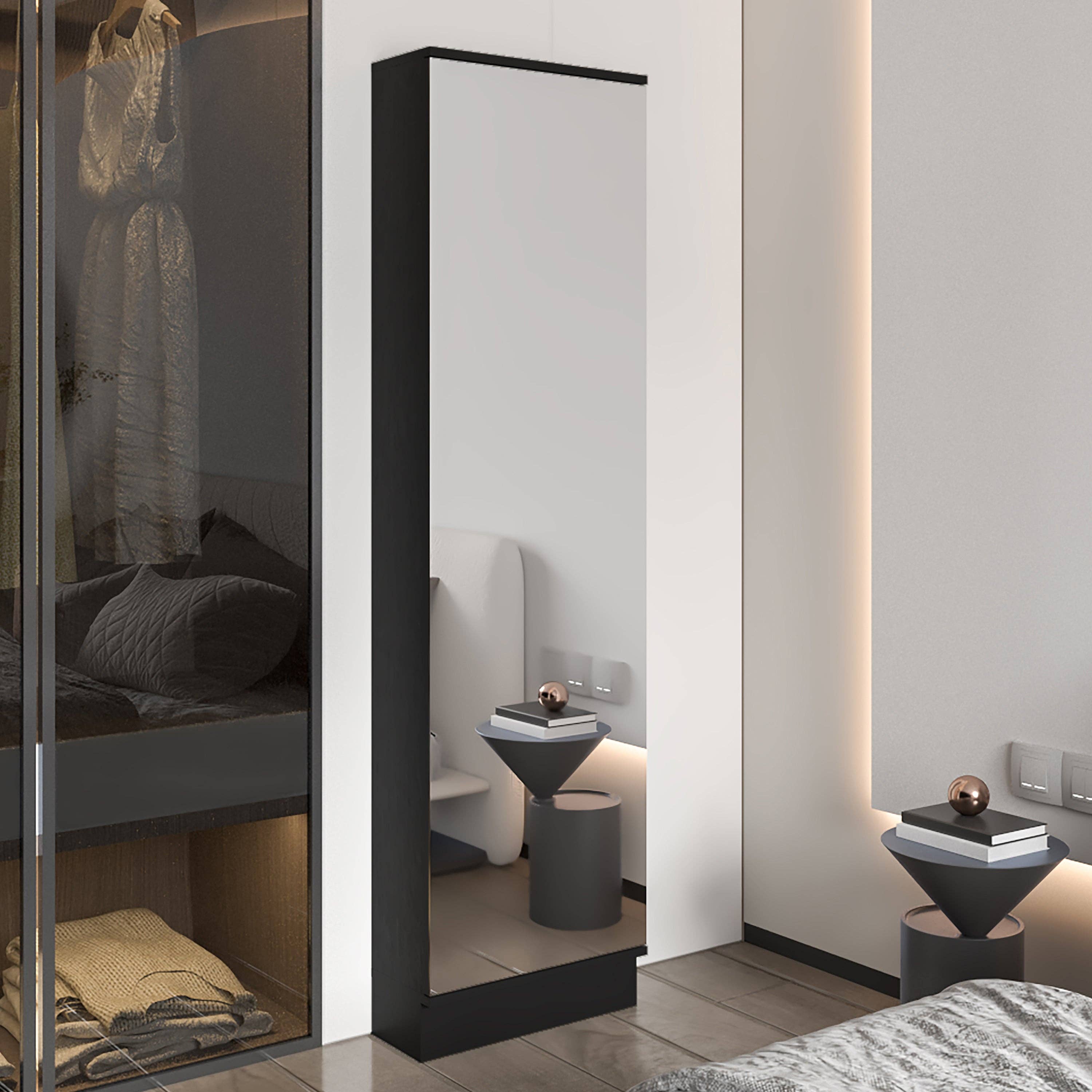 TuHome Concept – wholesale Sovrumsmöbler – TuHome Concept Leto XL skohylla med spegel1