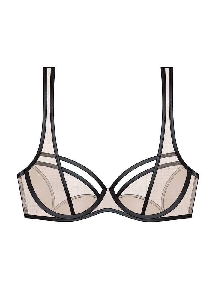 Balcony Bra - Distanziatore 1/4 da donna in tulle trasparente per la vendita all'ingrosso da parte di scandale éco-lingerie