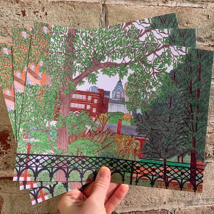 Philadelphia Skyline 8x10 Print for wholesale by ArtByAlicia