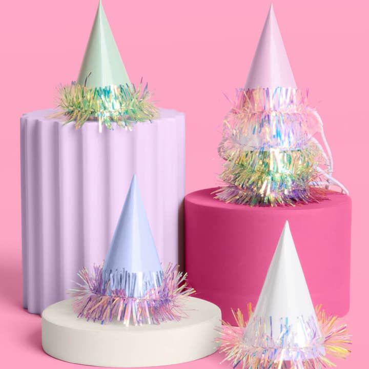 xo, Fetti - Wholesale Party Hat/Crown - Mini Party Hats - 10 mini hats, Birthday Pastel