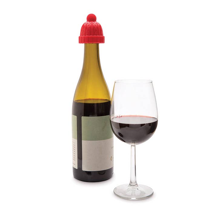 Silicone Hat Wine Bottle Stopper | Beanie for wholesale by Monkey Business Design USA LLC