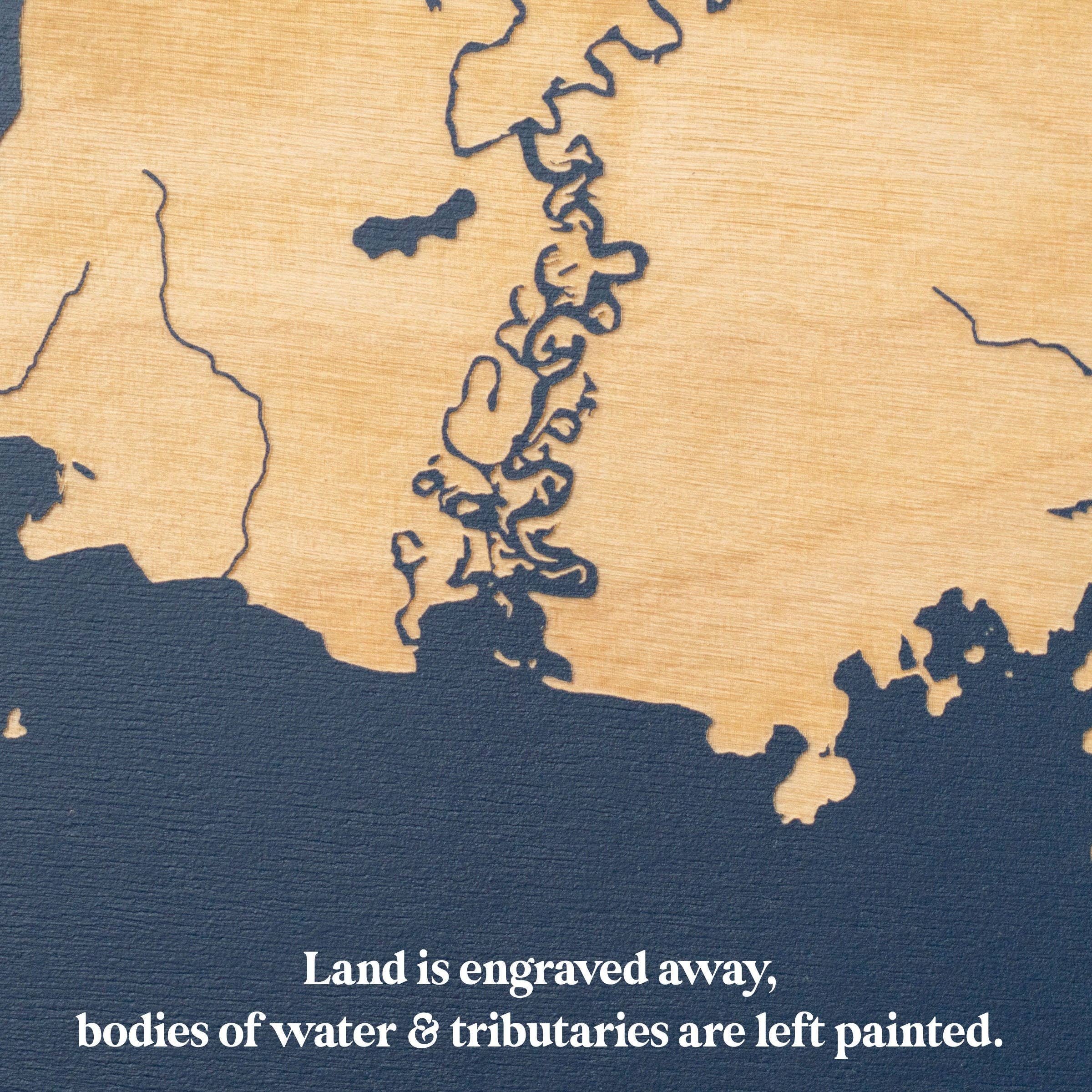 Benoit's Design Co. - Vente Cartes - Carte personnalisée du lac Norfork Arkansas3