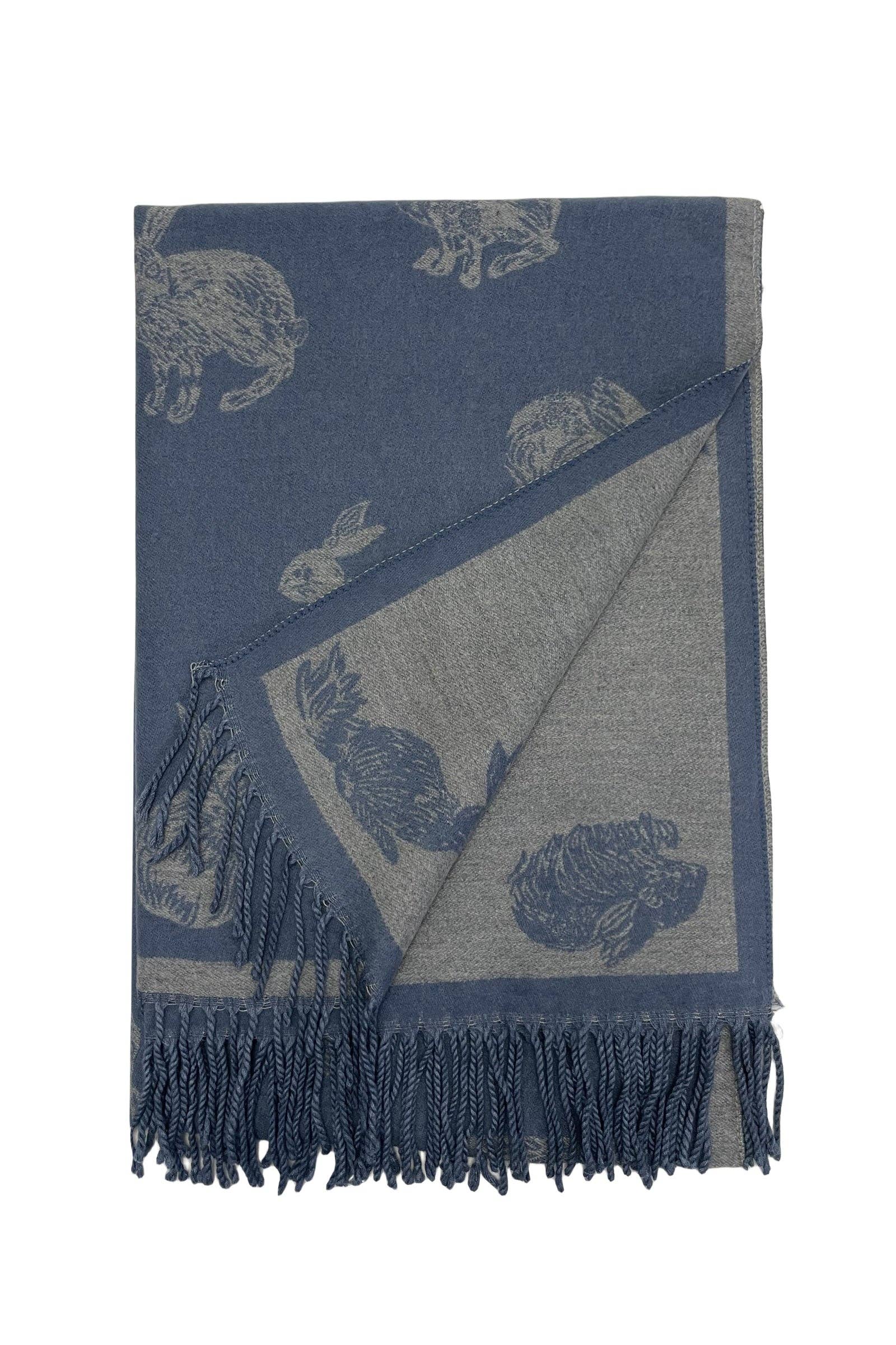 Fashion Scarf World - Wholesale Scarf - Women's - Rabbit / Hare Reversible Tassel Scarf9