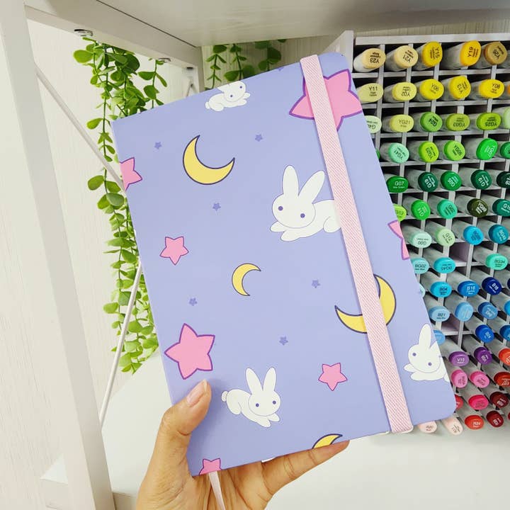 Bunny Moon Hardback Notebook for wholesale by Holic Mode