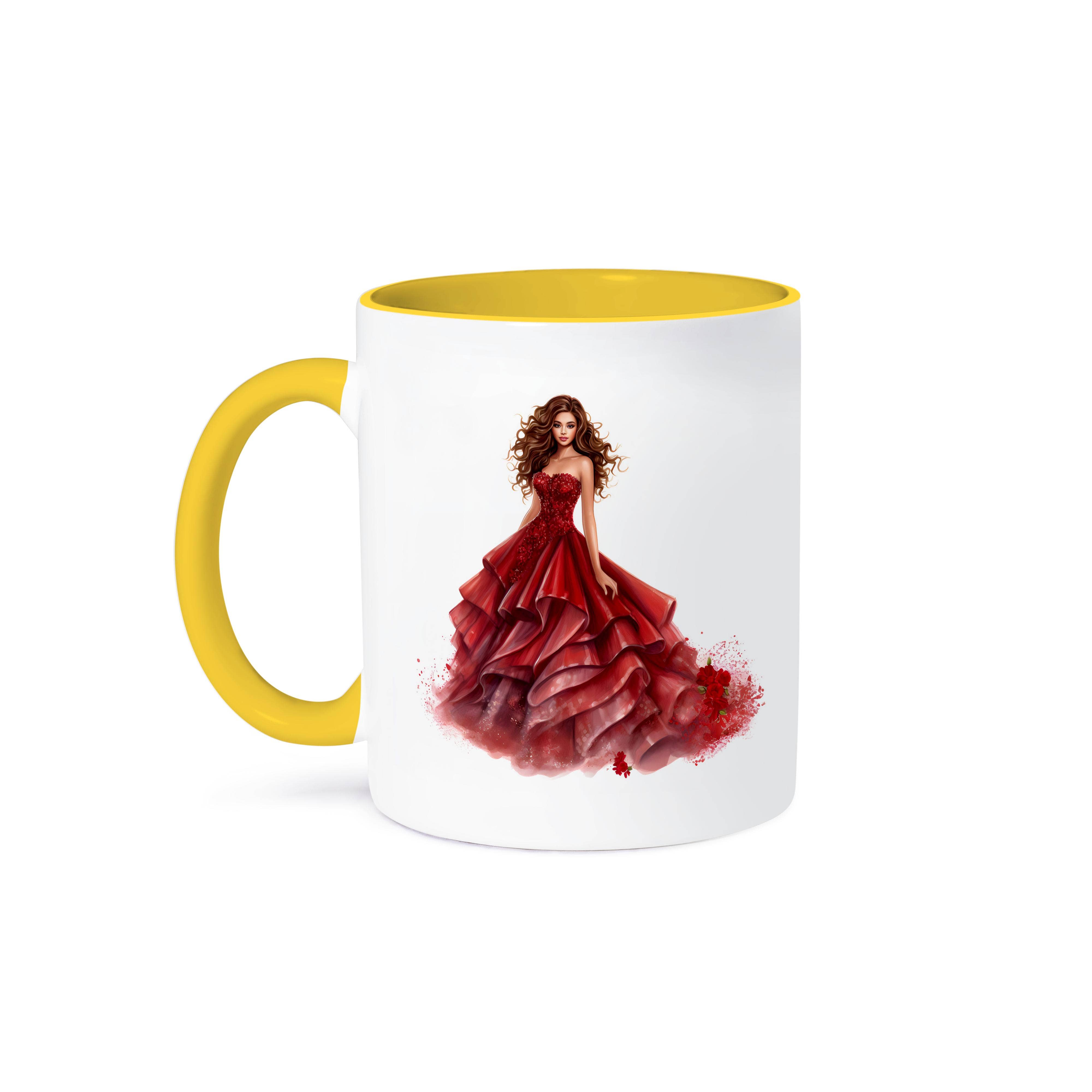 3dRose - Wholesale Coffee Mug - 3dRose, Gorgeous Quinceanera Girl Illustration, Mug0