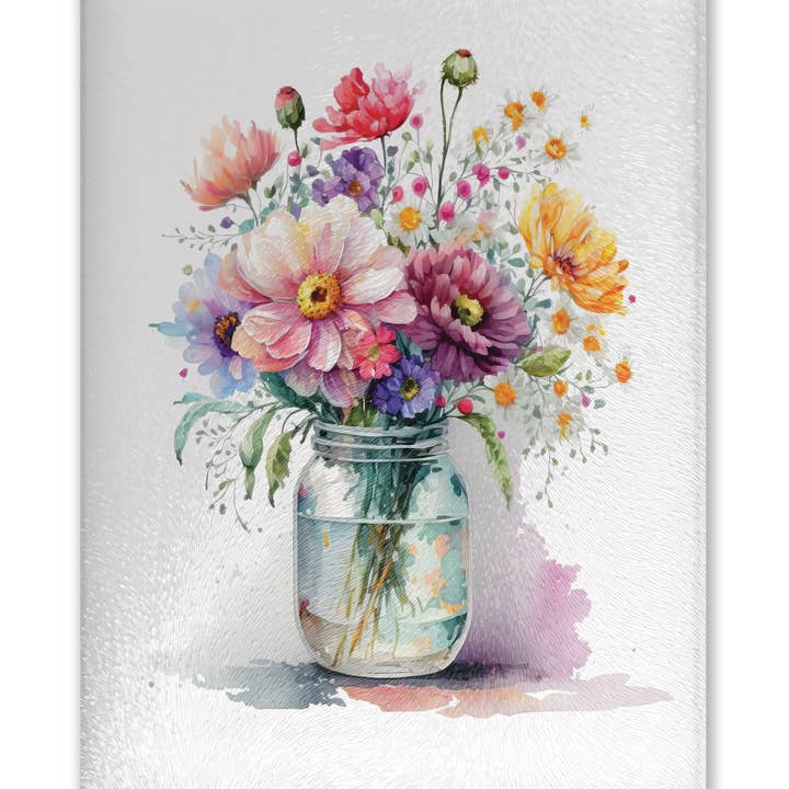 Planche à charcuterie à découper en verre - Vase à fleurs pour la vente par Dusty & Delilah Designs