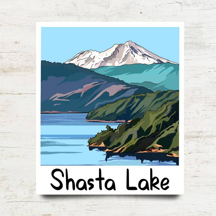 Autocolante Shasta Lake California | Decalque de Montanha por atacado de Wild Life Design Co.