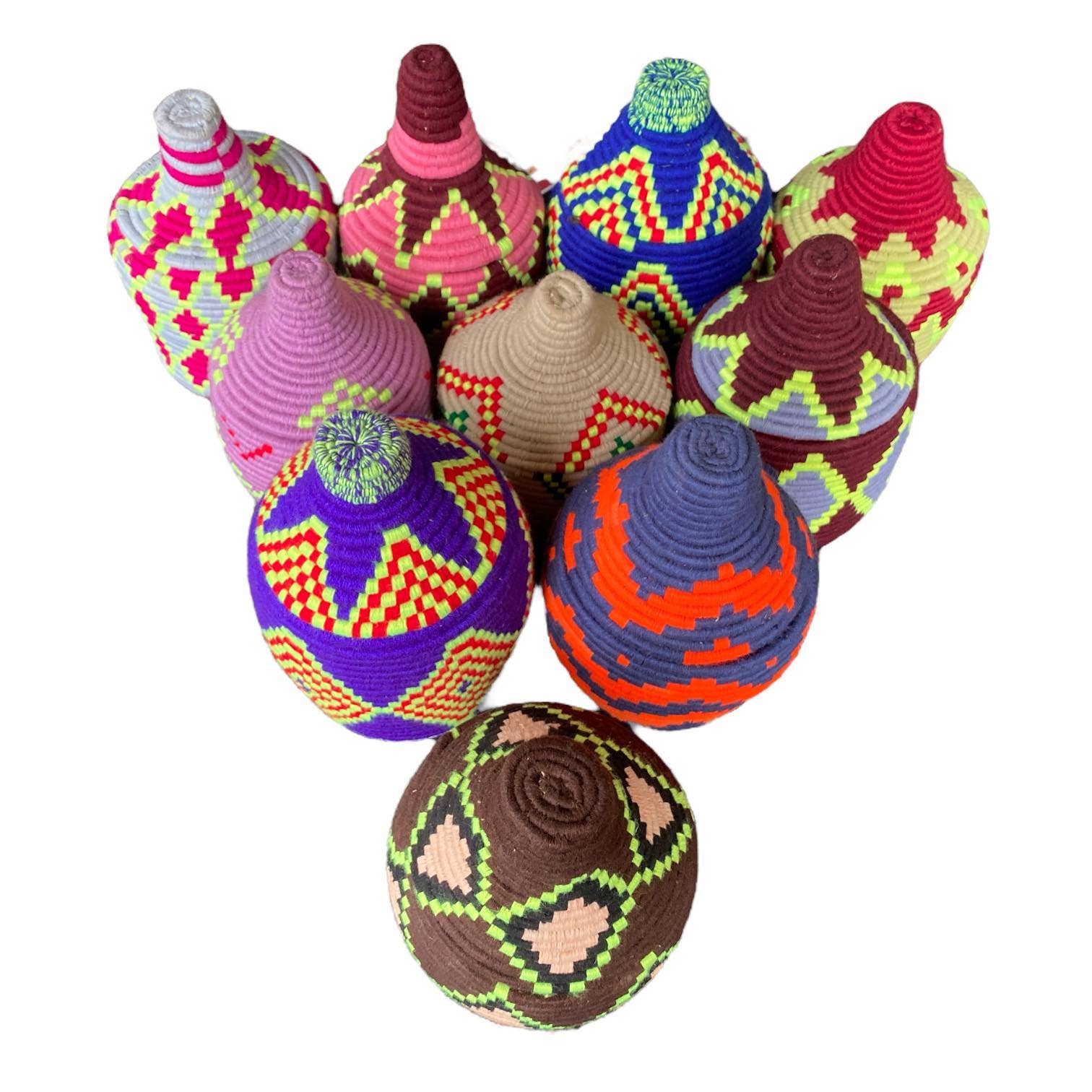 SOUK in the CITY - Wholesale Basket - Set of 5 Berber Baskets (fixed color mixes)2