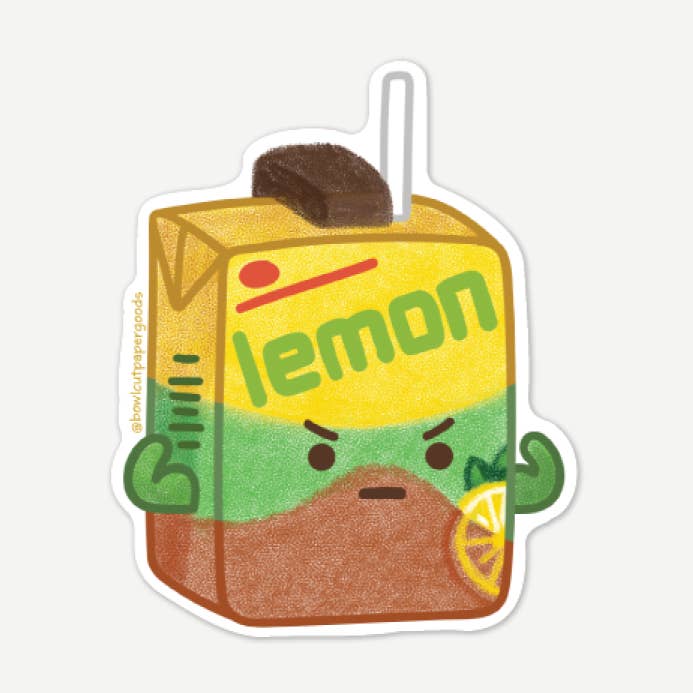 Sticker met citroenthee voor wholesale door Bowl Cut Paper Goods