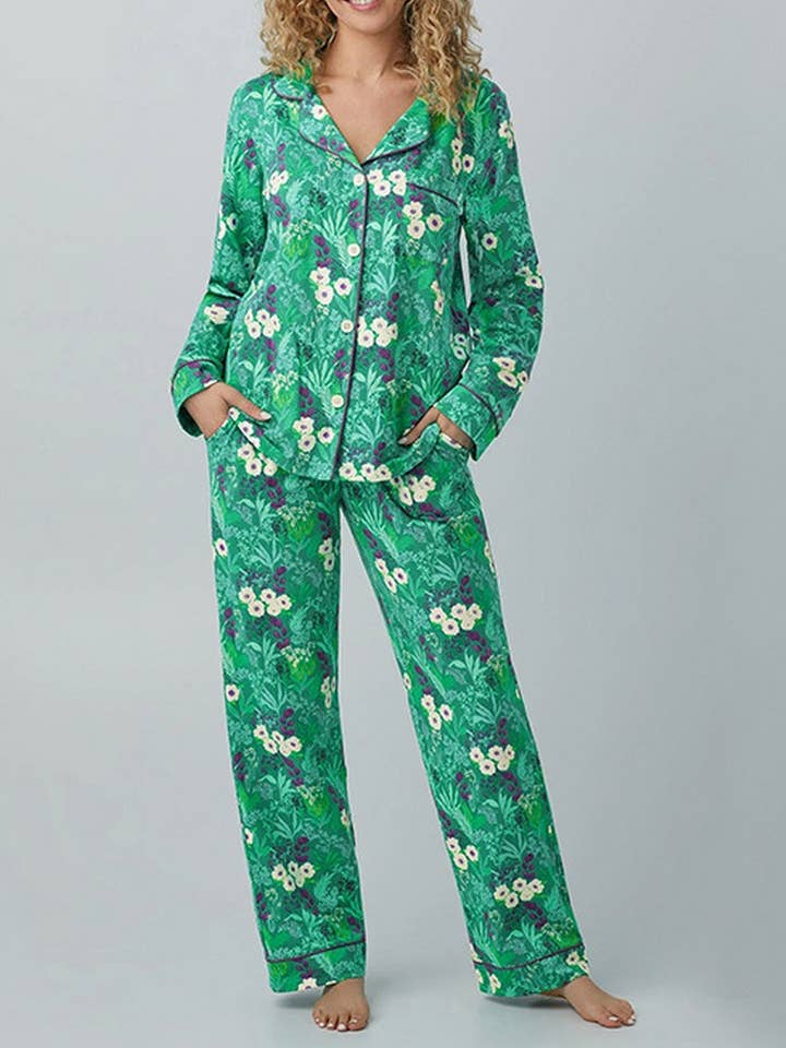 NINEXIS - Wholesale Lounge Set - Women's - CWSPJ0109_LARGE SIZE PRINTED LONG SLEEVE TROUSERS HOME WEAR