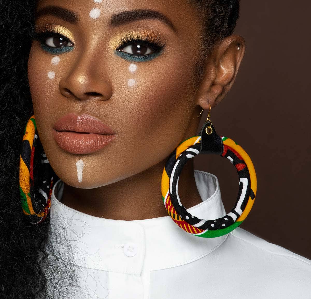Cloth & Cord, LLC - Wholesale Dangle Earrings - Kente Print Earrings | Mud cloth print Earrings