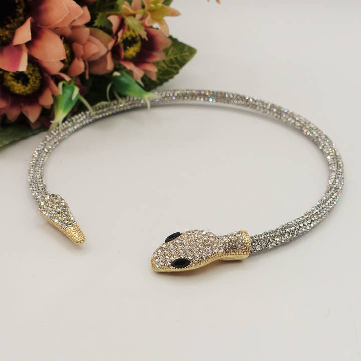 Daemon srls - Wholesale Choker/Collar - KAA CHOKER ~ Girocollo snodato a serpente con cubic zirconia12