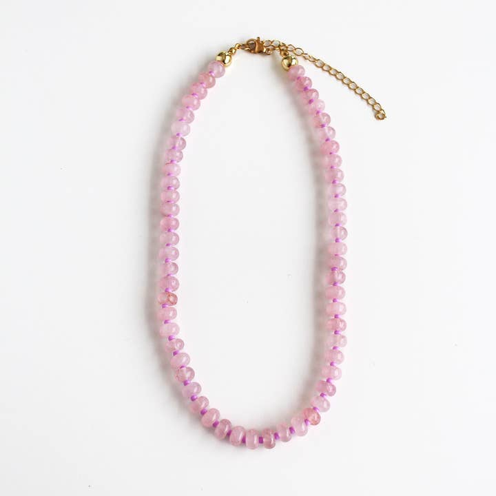 Social Grace & Company - Vendita all'ingrosso Collane di perline/perle - Collana Collezione Costiera - Collana di Pietre Preziose in Vetro, Girocollo con Perline di Vetro Anthro, Collana Artigianale con Perline Colorate, GemN-055