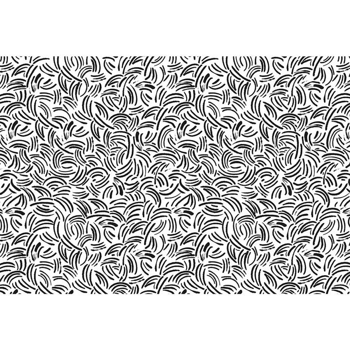 Tappetino in vinile bianco e nero Abstract Lines, 38" x 56" per la vendita all'ingrosso da parte di Tempaper & Co ®