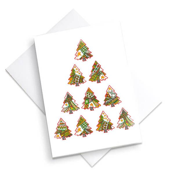 Christmas Ten Little Trees for wholesale by Two Bees Design Studio