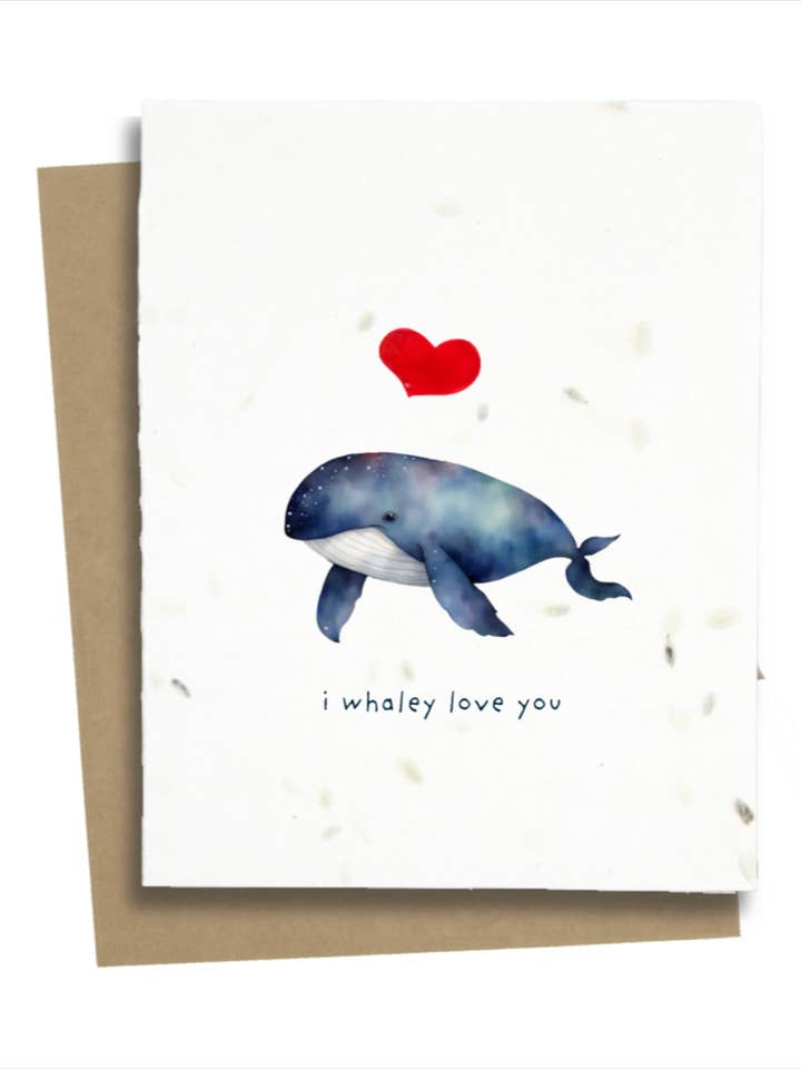 I Whaley Love You Card for wholesale by Greet n' Grow Plantable Cards