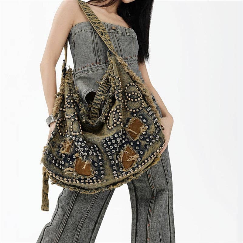 Yellow Large Capacity Shoulder Tote Bag for wholesale on Faire0