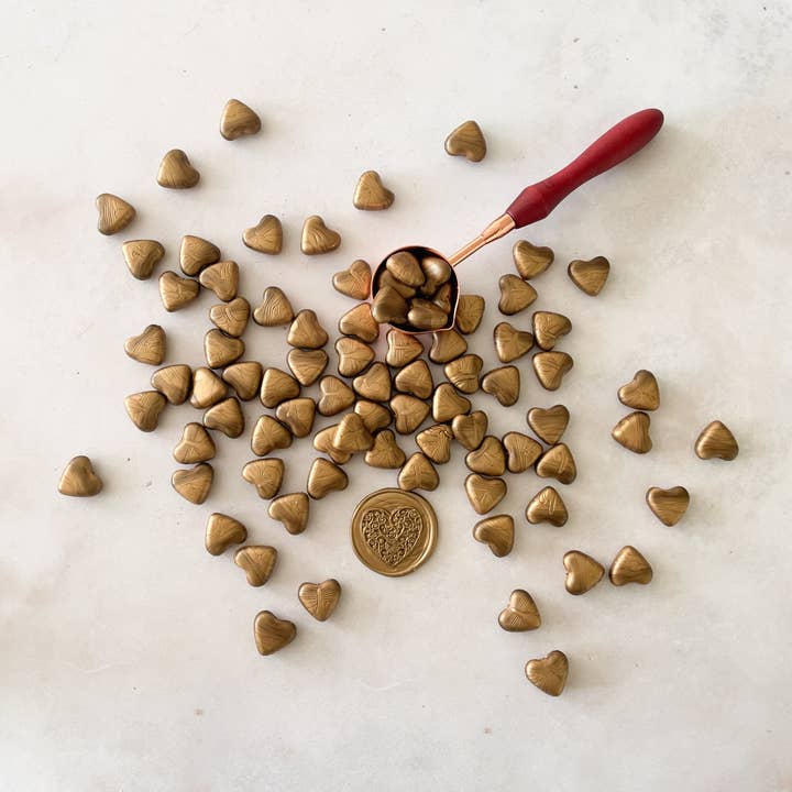 The Natural Paper Company – wholesale Sealing wax – Warm Gold Sealing Wax Beads | Plastic Free Wax Seal Beads