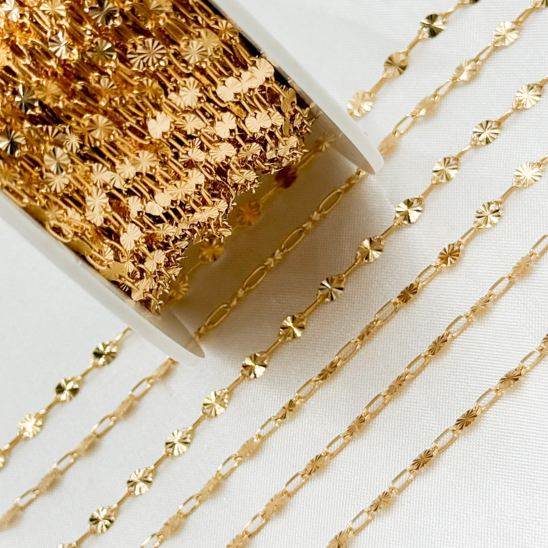 Jewels & Chains – Engroshandel Håndværk forsyninger – V170GF 14k guldbelagt marina- og kædeledskæde4