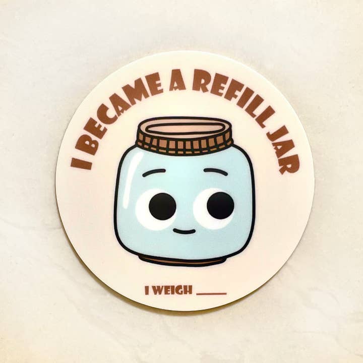 Eco Beige – wholesale Sticker – I Became a Refill Jar Sticker