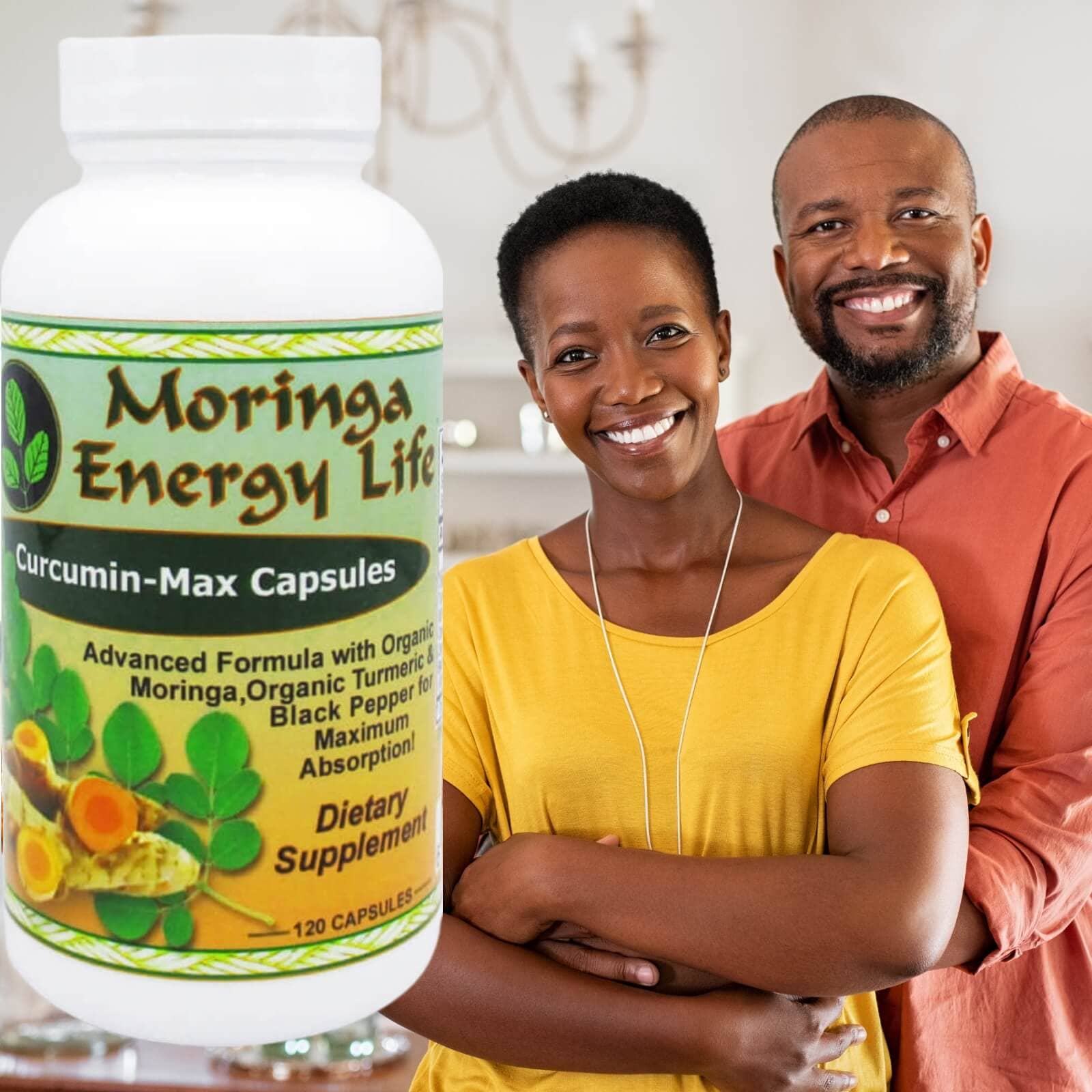 Moringa Energy Life - Wholesale Oral Supplement/Vitamin - Moringa Curcumin-Max 120 count - 500mg per capsule3