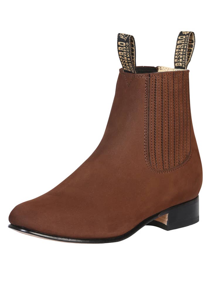 Botte El Besserro Charro - Nobuck Camel 204 pour la vente par El General Western Wear
