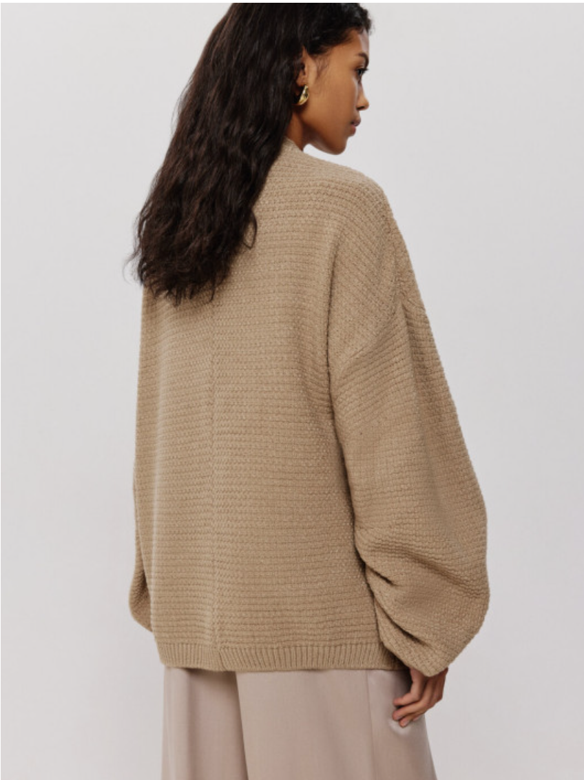 Nenya Fashion Limited – Großhandel Strickjacke – Damen – Oversized Cardigan Ruby für Damen aus strukturiertem Stoff2