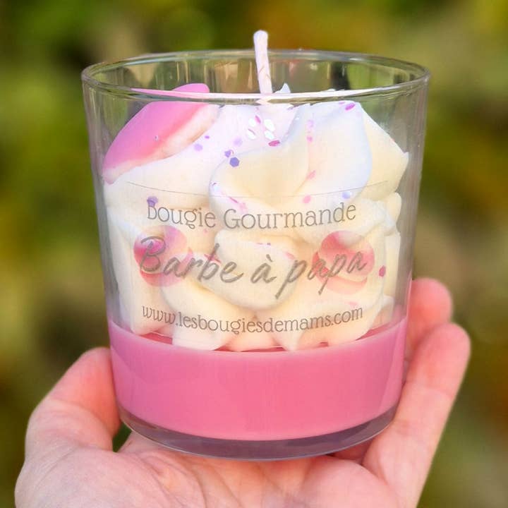 Gourmet Candle Cotton Candy 200g for wholesale by Les bougies de Mam's