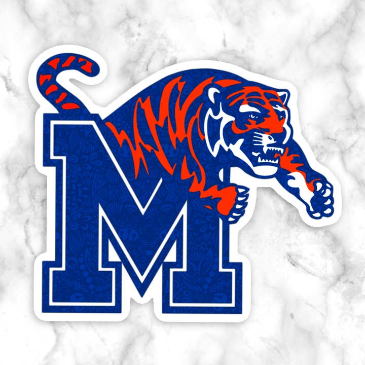 Högskolan för Memph klistermärke, Fotboll klistermärken för wholesale av GatikaChicShop