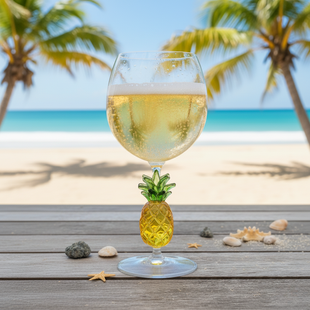 Supreme Housewares - Wholesale Wine Glass - Pineapple 18oz Acrylic Plastic Wine Glass5