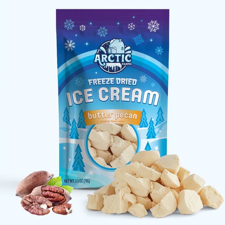 Arctic Farms – Großhandel Eis/Sorbet – Gefriergetrocknetes Eis, das nicht schmilzt (Stückchen) (2,5 Unzen)