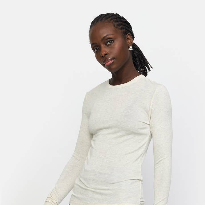 Soft Rebels - Wholesale Knit Top - Women's - SRRoman O-neck - Arctic Wolf Melange0