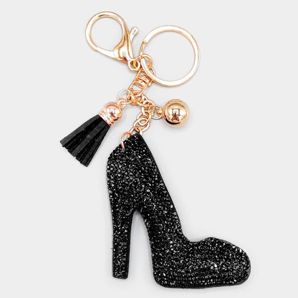 Sensibling Corp. - Wholesale Keychain - Women's - Bling Stiletto Heel Tassel Keychain3