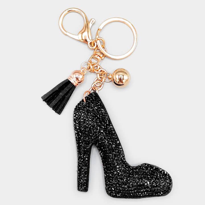 Sensibling Corp. - Wholesale Keychain - Women's - Bling Stiletto Heel Tassel Keychain3