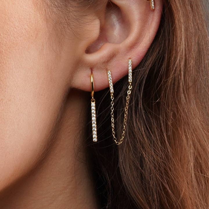 Diat - Wholesale Dangle Earrings - long bar earrings - bar earrings
- gold earrings