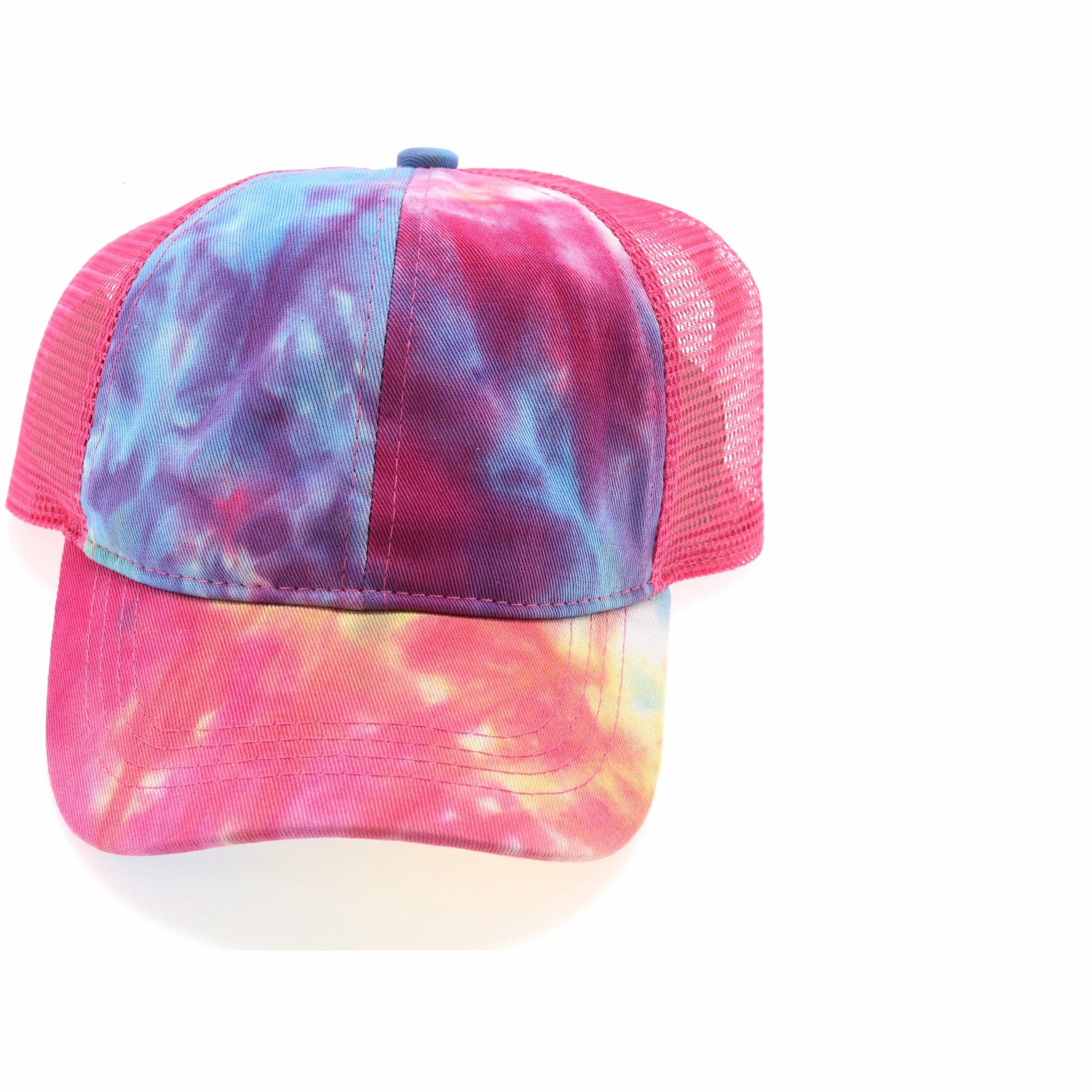 C.C Beanie – wholesale Ponytail cap – Women’s – Tie Dye High Ponytail Mesh Back CC Ball Cap BT21643