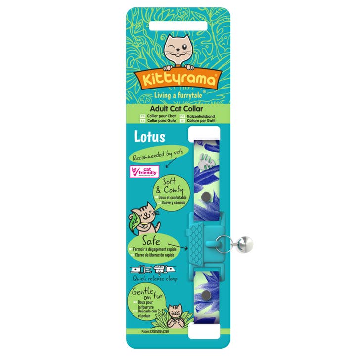 Kittyrama – Großhandel Haustierhalsband – Katze – KITTYRAMA BOTANICALS LOTUS KATZENHALSBAND — Schnellverschluss, abreißbar, hypoaller