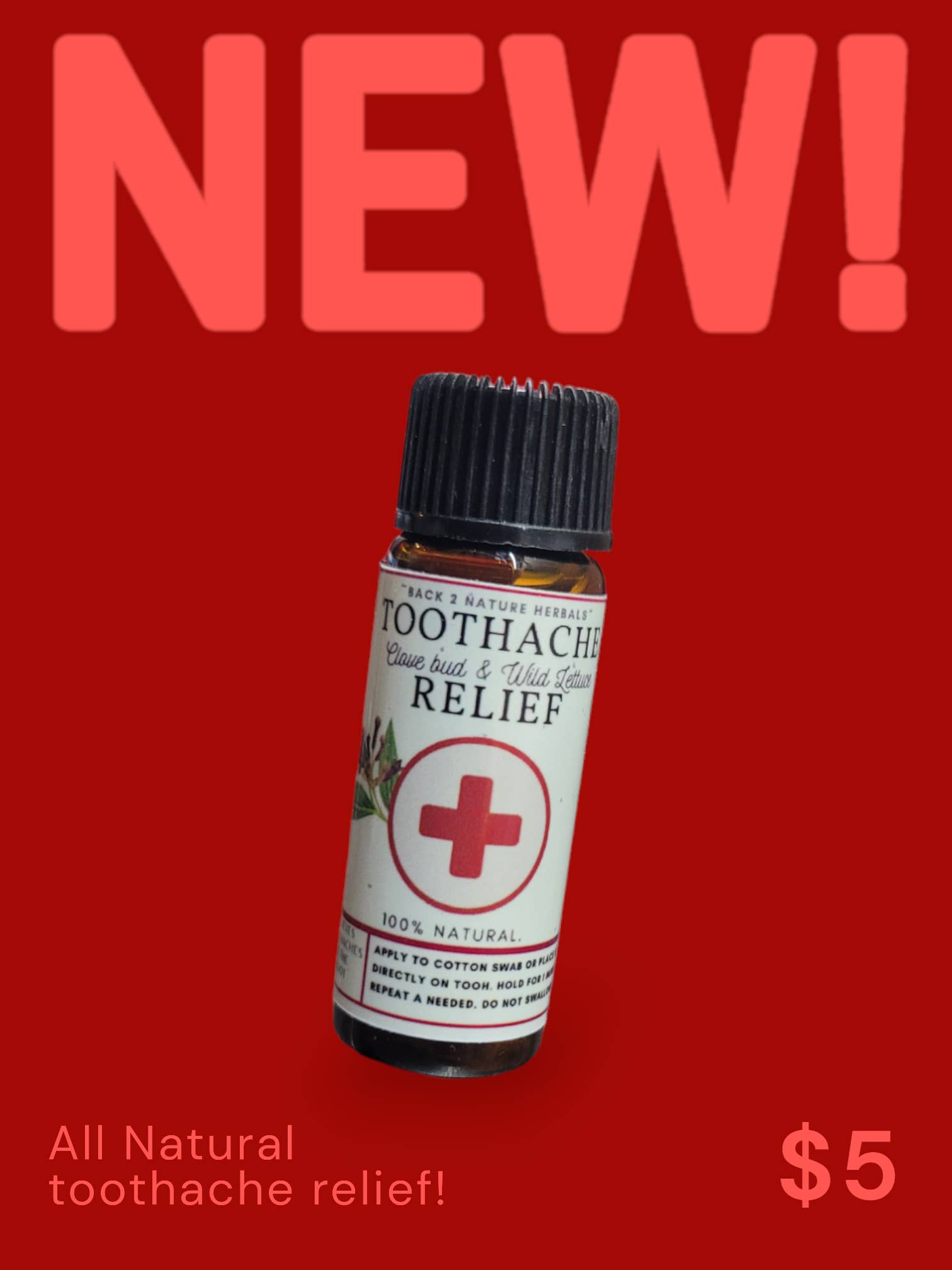 Back2Nature Herbals - Wholesale Oral supplement/vitamin - All-Natural Powerful Toothache Relief!