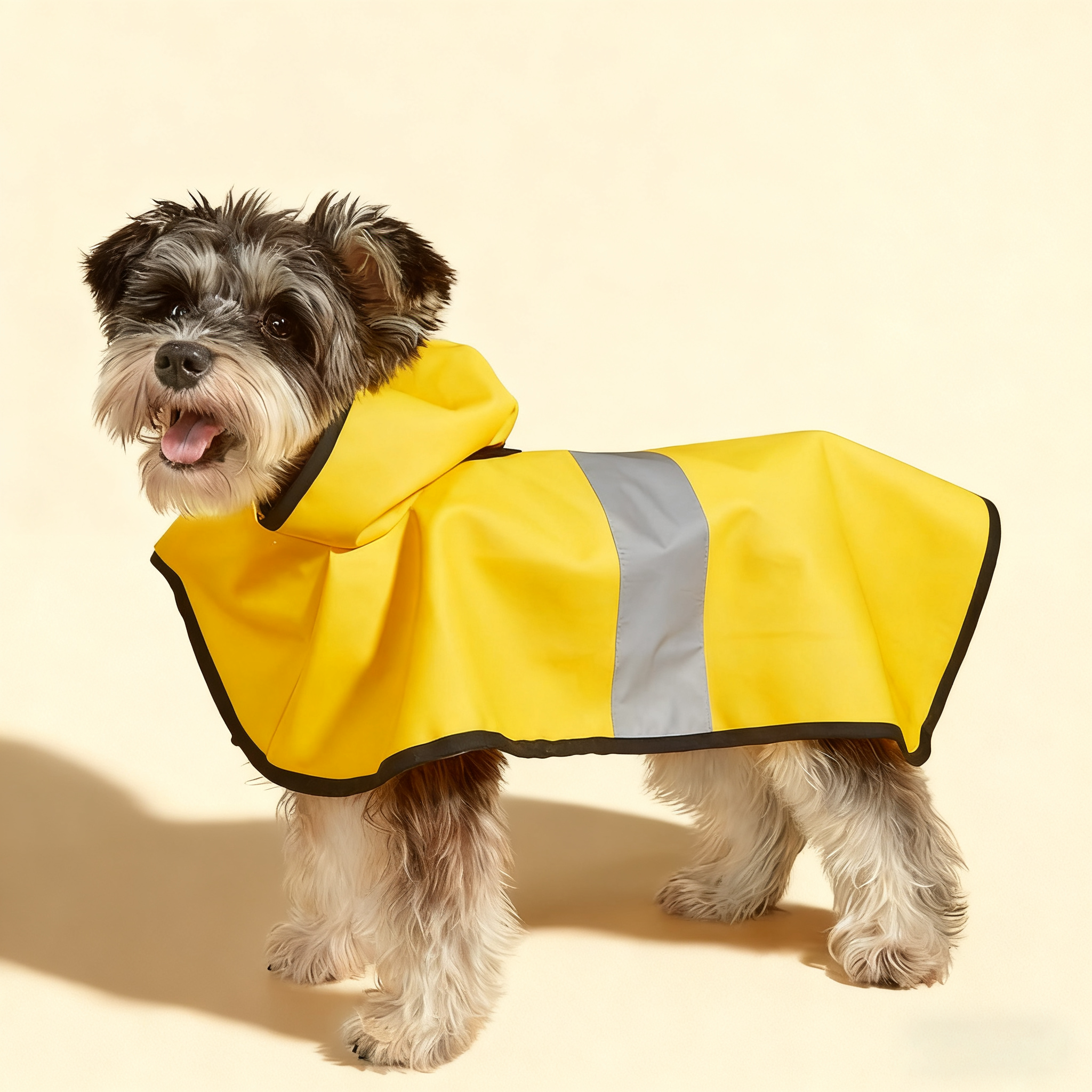 Yellow Large Dog Raincoat – Waterproof with Reflective_CWMM7311 for wholesale on Faire3